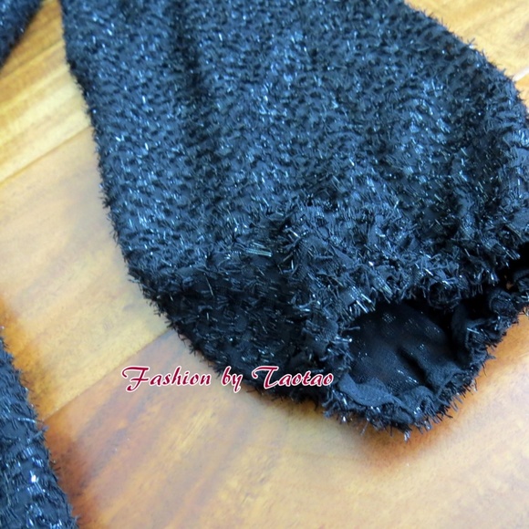 Michael Kors TEXTURED Drop Waist BLACK DRESS - Picture 3 of 8